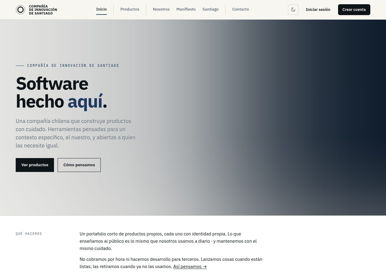 Captura archivada de innovacionsantiago.cl